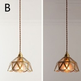 Retro Glass Pendellampe I Japansk Stil I Glass Taklampe