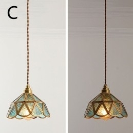 Retro Glass Pendellampe I Japansk Stil I Glass Taklampe