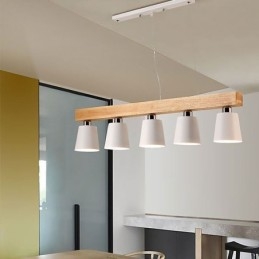 Nordisk Trelysekrone Unik Rett Pendellampe Kafé