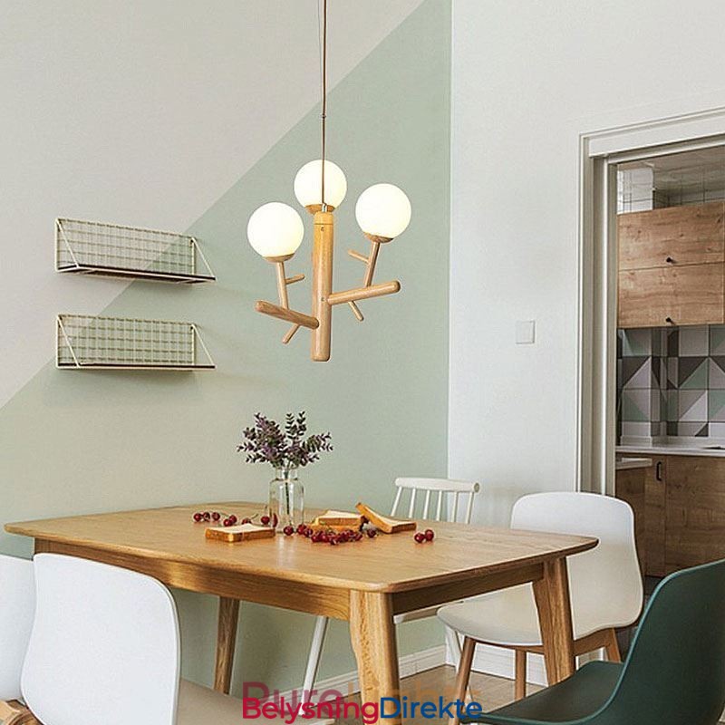 Nordisk Kreativ Pendellampe I Tre
