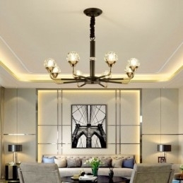 Moderne Krystallanhengslampe Elegant Krystalllysekrone