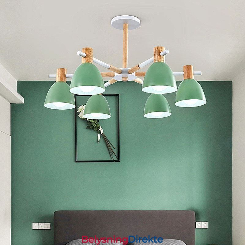 Moderne Enkel Macaron-Anhengslampe Kreativ Trebelysning