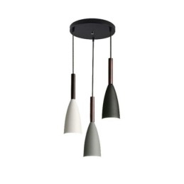 Moderne Enkel Pendellampe Med Tre Lys, Kreativ Aluminiumskunstlampe, Kafé