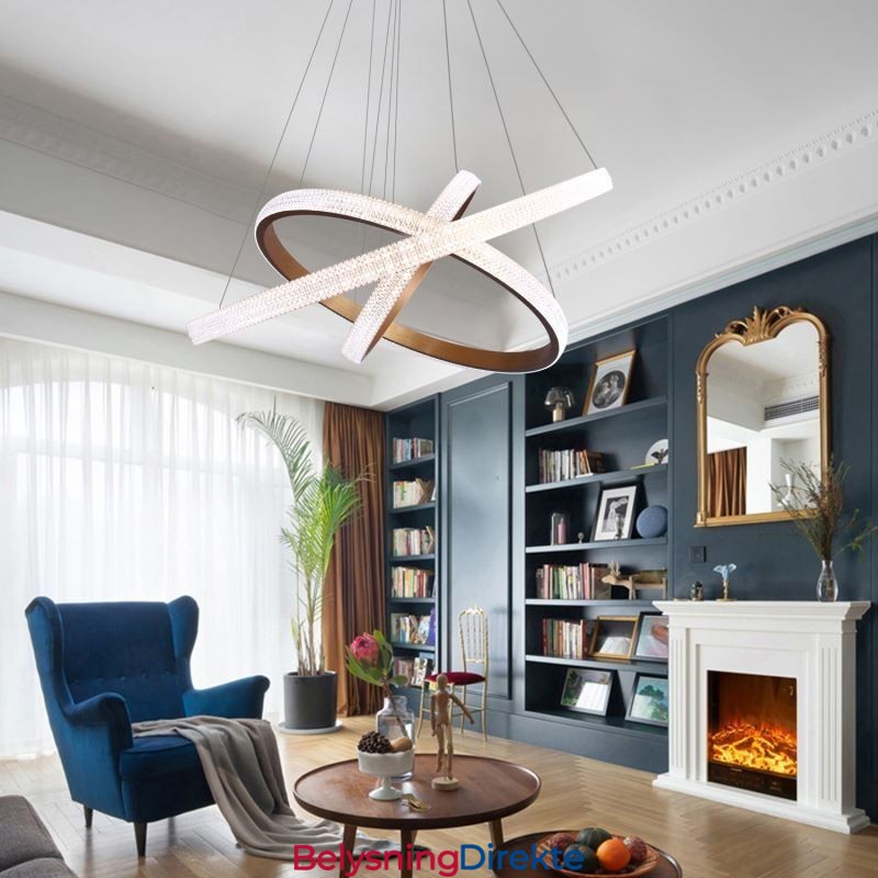 Moderne Pendellampe Akryl 3-Ringers Lampe 80+60+40Cm