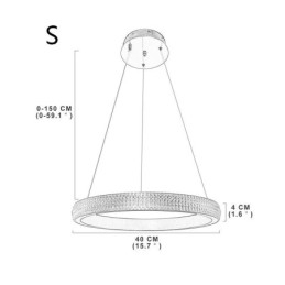 Ring Pendellampe Minimalistisk Akryl Lysarmatur