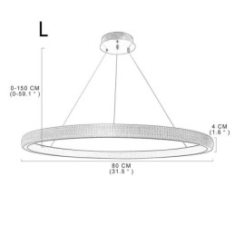 Ring Pendellampe Minimalistisk Akryl Lysarmatur