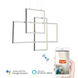 Nordisk Pendellampe Geometrisk Firkantet Pendellampe