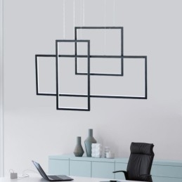 Nordisk Pendellampe Geometrisk Firkantet Pendellampe