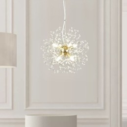 Løvetann Krystall Pendellampe Elegant Lysekrone