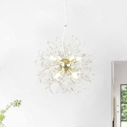 Løvetann Krystall Pendellampe Elegant Lysekrone
