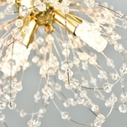 Løvetann Krystall Pendellampe Elegant Lysekrone