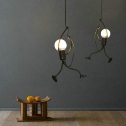 Moderne Enkel Pendellampe Liten Mannsformet Lampe Kreativ Lampe