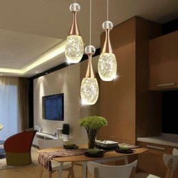 Seeded Glass Teardop Cluster Pendelbelysning