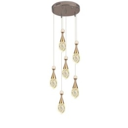 Seeded Glass Teardop Cluster Pendelbelysning