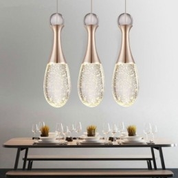Seeded Glass Teardop Cluster Pendelbelysning