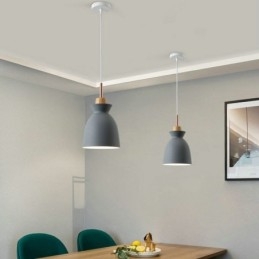 Pendellampe Nordisk Metallkuppel Makaronfarger Lampelampe
