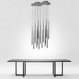 Moderne Enkel Pendellampe Sylinderformet Belysning Meteorregnlampe