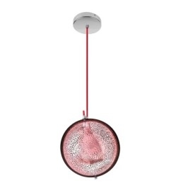 Moderne Rosegull Pendellampe Halvrund Glasslampeskjerm Dekorativ Lampe Kafé