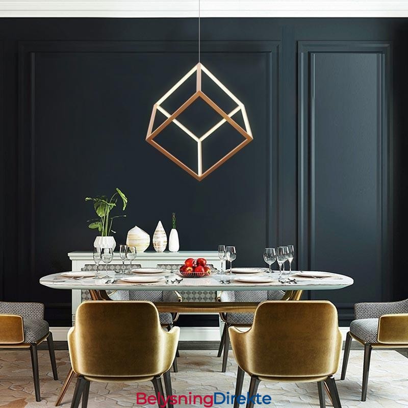 Postmoderne Pendellampe Geometrisk Gullfarget Hengelampe