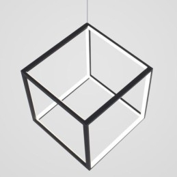 Svart Pendellampe Geometrisk Kubebelysning