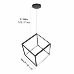 Svart Pendellampe Geometrisk Kubebelysning