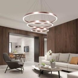 Pendellampe Tegning Håndverk 3 Ringer Lampe 80+60+40Cm