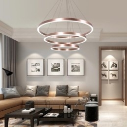 Pendellampe Tegning Håndverk 3 Ringer Lampe 80+60+40Cm