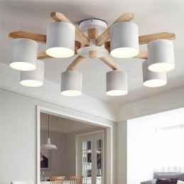 Nordic Log Pendellampe Macaron Lampe