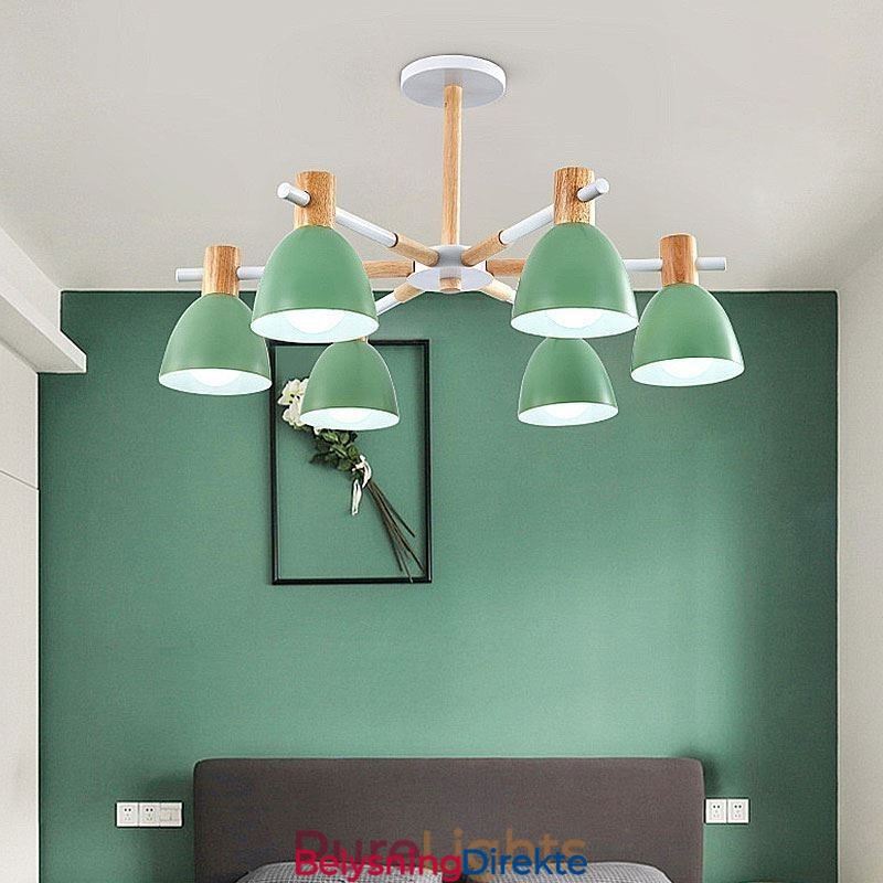 Moderne Enkel Macaron-Anhengslampe Kreativ Trebelysning