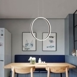 Nordisk Pendellampe I Akryl, Ringformet Pendellampe