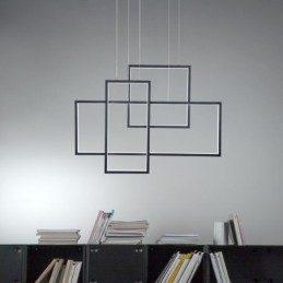 Nordisk Pendellampe Geometrisk Firkantet Pendellampe