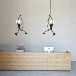 Moderne Enkel Pendellampe Liten Mannsformet Lampe Kreativ Lampe