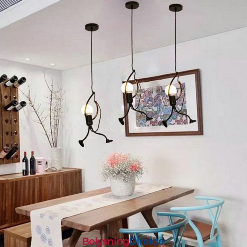 Moderne Enkel Pendellampe Liten Mannsformet Lampe Kreativ Lampe
