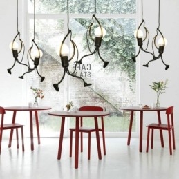 Moderne Pendellampe Kreativ Liten Mannsformet Lampe Individuell Hjemmelampe