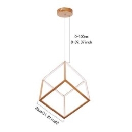 Postmoderne Pendellampe Geometrisk Gullfarget Hengelampe