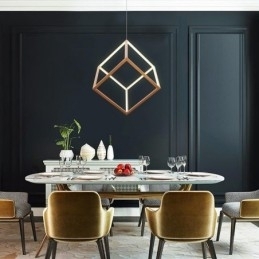 Postmoderne Pendellampe Geometrisk Gullfarget Hengelampe