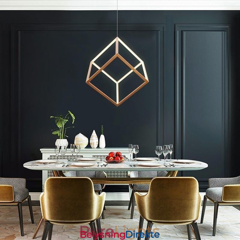 Postmoderne Pendellampe Geometrisk Gullfarget Hengelampe