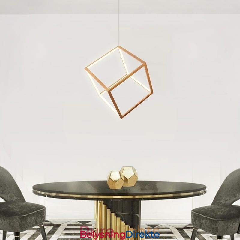 Postmoderne Pendellampe Geometrisk Gullfarget Hengelampe