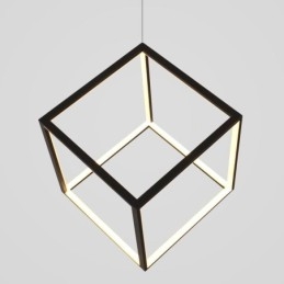Svart Pendellampe Geometrisk Kubebelysning Lby18069