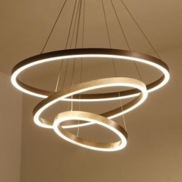 Pendellampe Tegning Håndverk 3 Ringer Lampe 80+60+40Cm