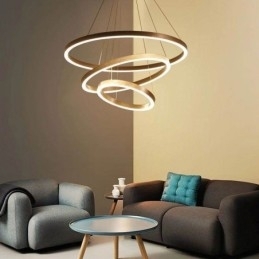 Pendellampe Tegning Håndverk 3 Ringer Lampe 80+60+40Cm