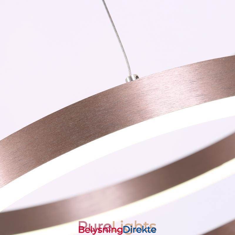 Pendellampe Tegning Håndverk 3 Ringer Lampe 80+60+40Cm