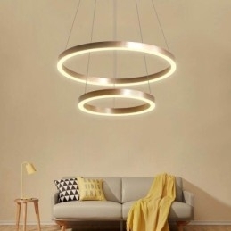 Pendellampe Tegning Håndverk 2 Ringer Lampe 60+40Cm