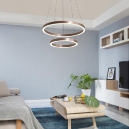 Pendellampe Tegning Håndverk 2 Ringer Lampe 60+40Cm