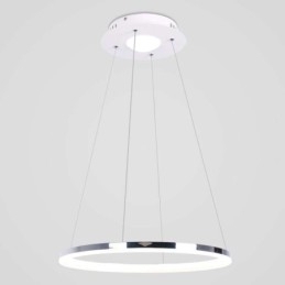 Moderne Pendellampe I Akryl, Sirkelformet Lampe, 40 Cm