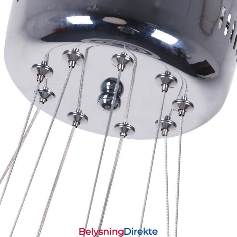 Moderne Pendellampe I Akryl Med 3 Ringer, 40+30+20 Cm