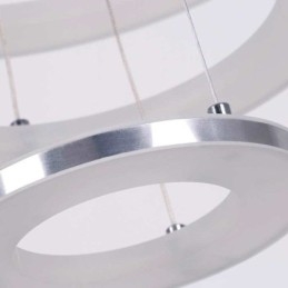 Moderne Pendellampe I Akryl Med 3 Ringer, 40+30+20 Cm