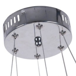 Moderne Pendellampe Akryl Med 2 Ringer, 40+20 Cm
