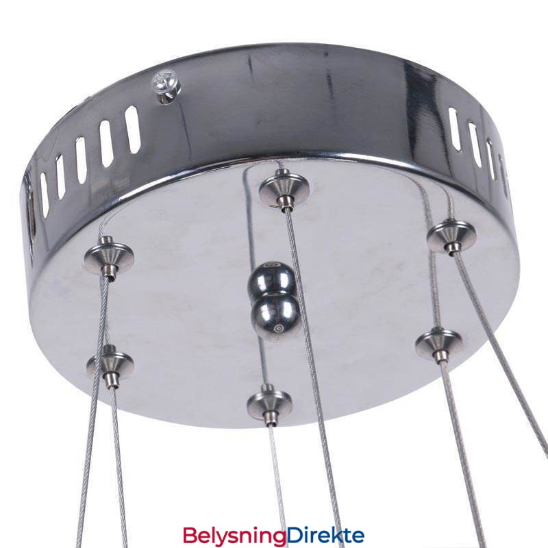 Moderne Pendellampe Akryl Med 2 Ringer, 40+20 Cm