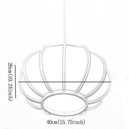Kreativ Japansk Bambus Pendellampe Moderne Enkel Pendellampe Tearoom Rund Lampe